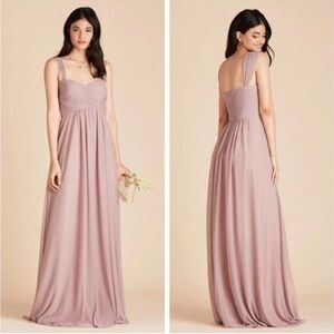 Birdy Grey Marie Bridesmaid Dress Rose Quartz Size Large Long Maxi Length READ